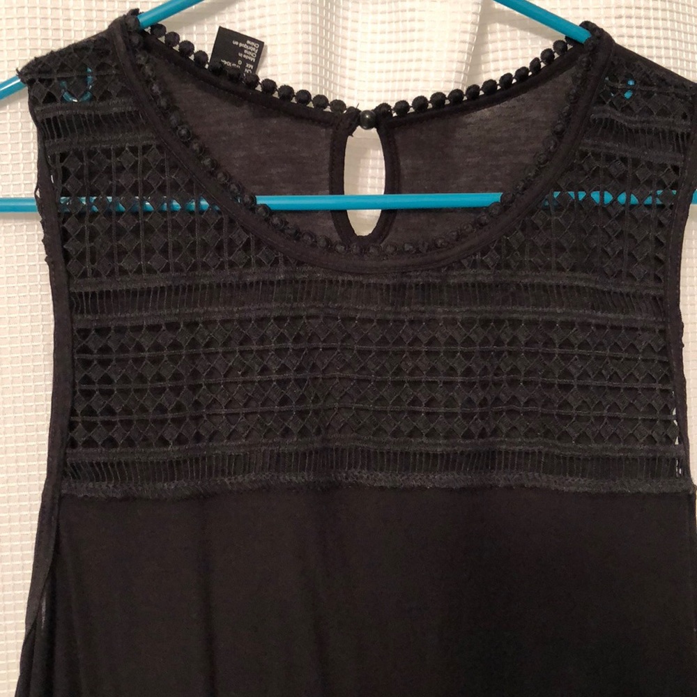 Black sleeveless top